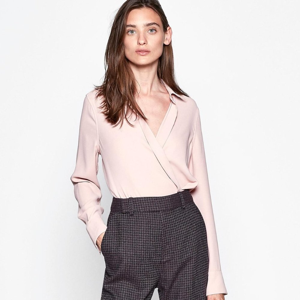 EQUIPMENT PLOTINE TOP IN MISTY ROSE NWT